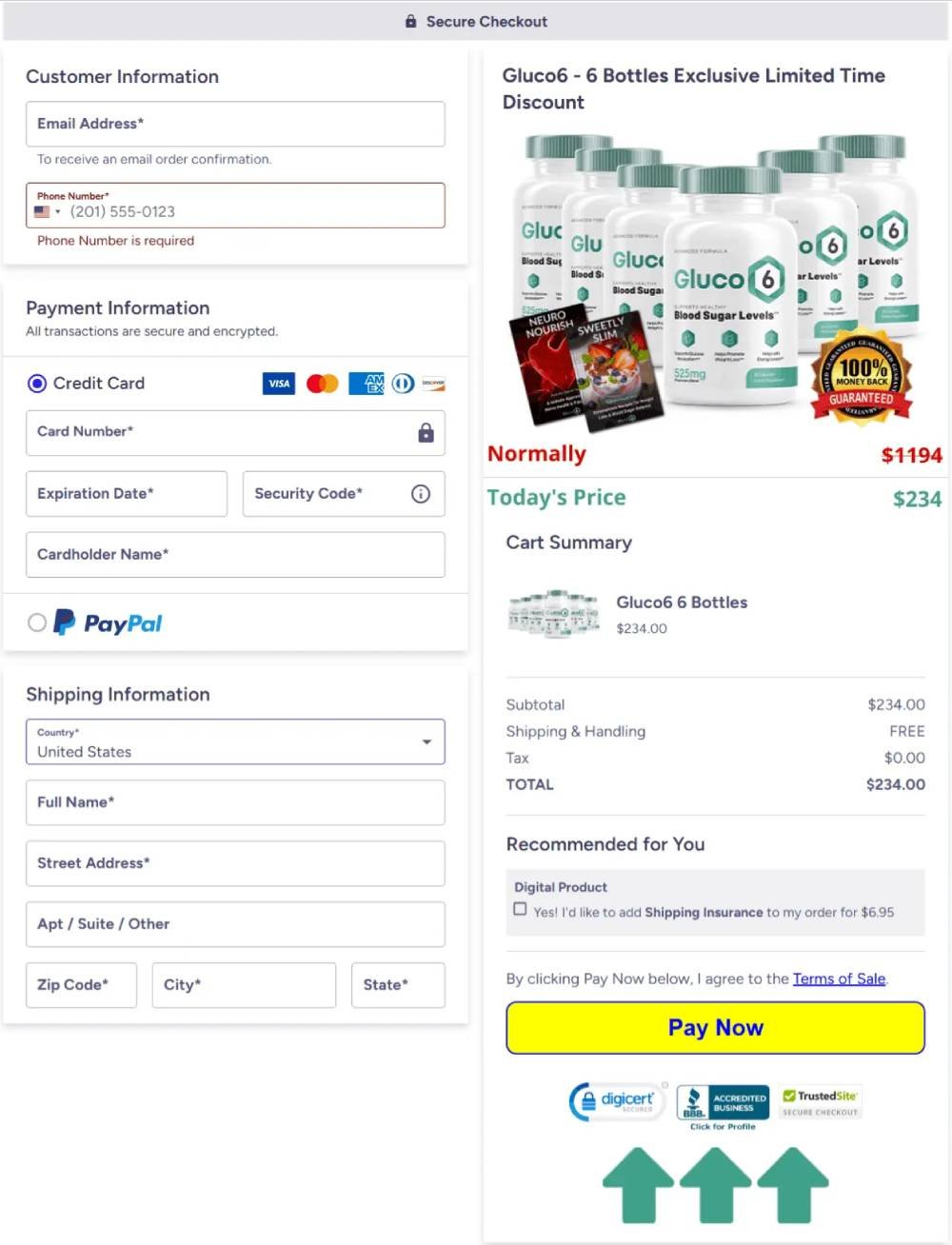 gluco6-order-payment-secure-safe-sales